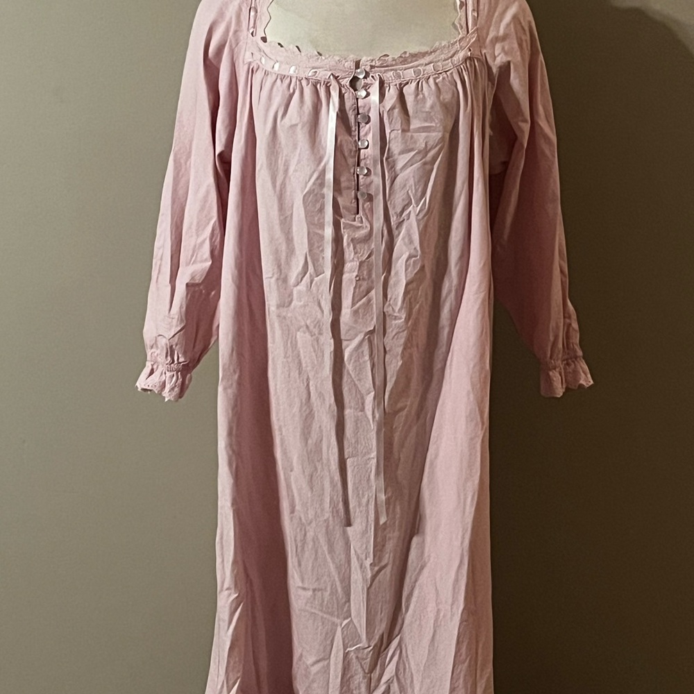 Pink Long Sleeve Nightgown